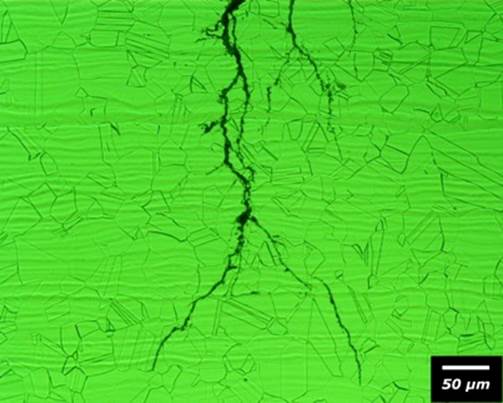 Typical appearance of chloride stress corrosion cracking