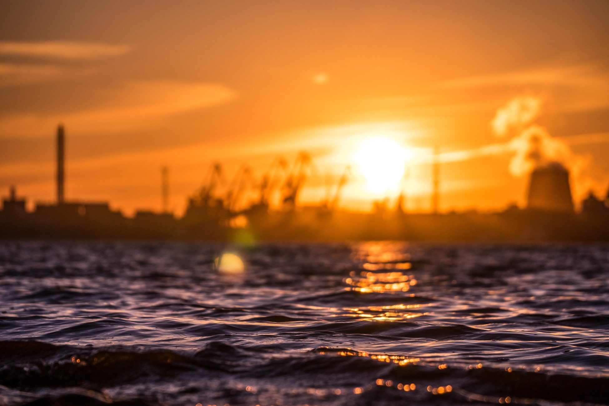 body of water during golden hour